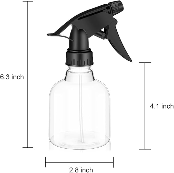 2 PCS Plastic Spray Bottles 8 oz Empty Spray Bottle with Adjustable Nozzle Mini Spray Bottle Liquid Sprayer for Kitchen Cleaning Hair Bath Beauty Spa Water Plants