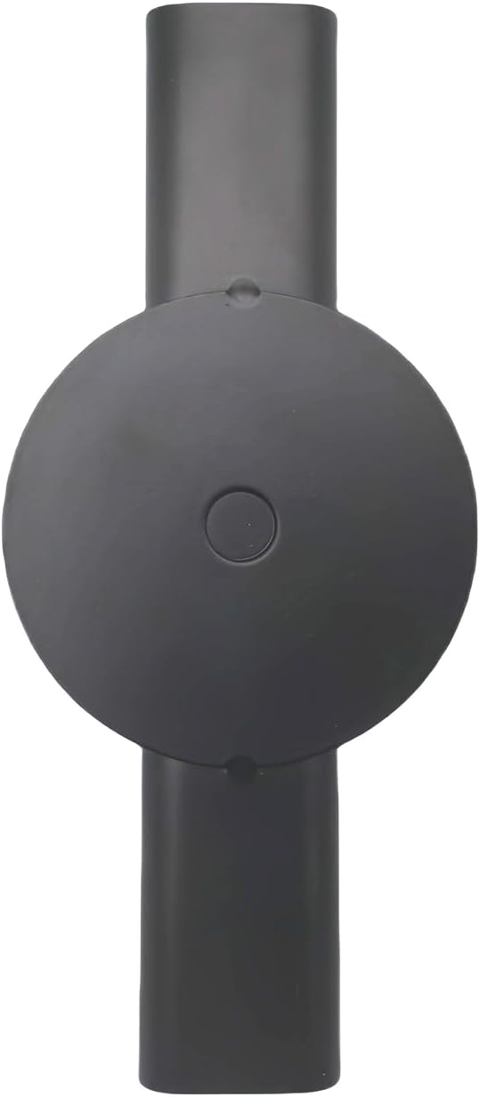 Self Adhesive Wall Vase Metal Tube Decoration Holder Used to Display Dried Flower, Faux Flowers, Fake Flowers, Also Suitable for Cemetery Memorial Decoration (1 Pcs Black)