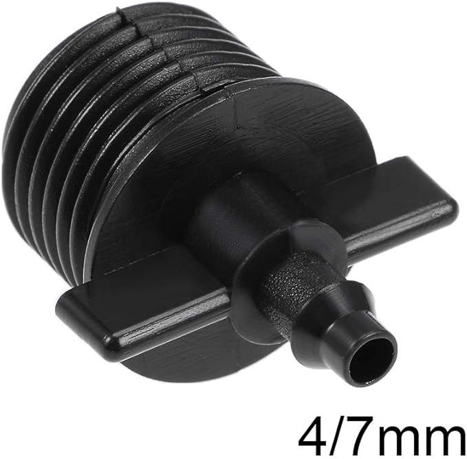 uxcell Barb Drip Pipe Connector 1/2 BSPF Male Thread 4/7mm Hose Fitting for Garden Agricultural Irrigation System, Plastic 20pcs