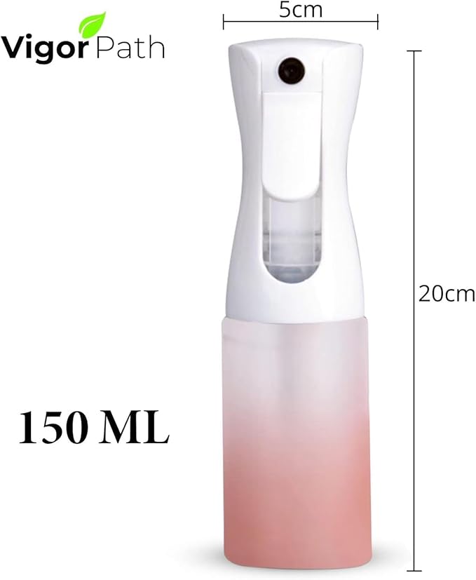 Continuous Water Mister for Hair - Continuous Spray Nano Fine Mist Sprayer - Empty Spray Bottle - Reusable Beauty Spray Bottle - Cleaning, Hairstyling & Plants - 5oz/150ml (Variety Pack)