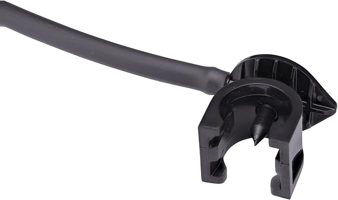 Raindrip A161CPUB Adjustable Flow Bubbler Assembly, Full-Circle Pattern, Fan Spray, 1/4 in. Clamp N Pierce Inlet, Riser, 13 in. Stake, Black, Pack of 1