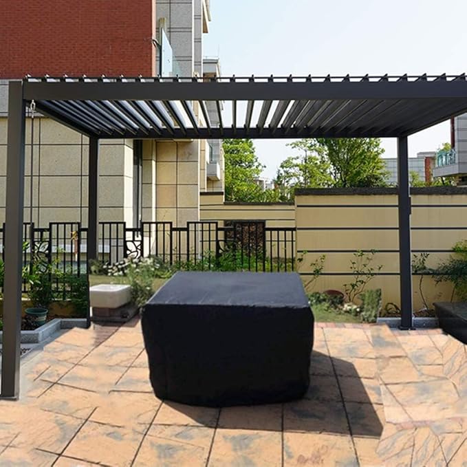Blackhose 40" x 40" x 28" Square Gas Fire Pit Cover - Waterproof 600D Heavy Duty, Dustproof, Anti UV