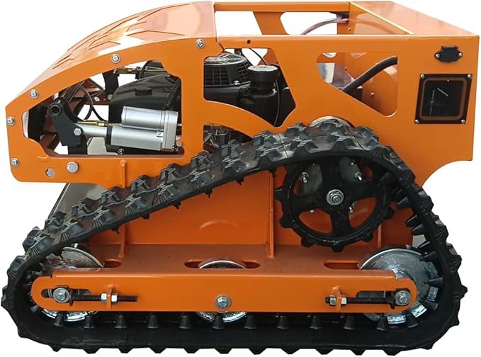 Remote Control Robotic Lawn Mower, Automatic Track for 45° Slope, Cutting Range 0.4-5.1in, All Terrain Grass Cutter Yard Mower USA Stock