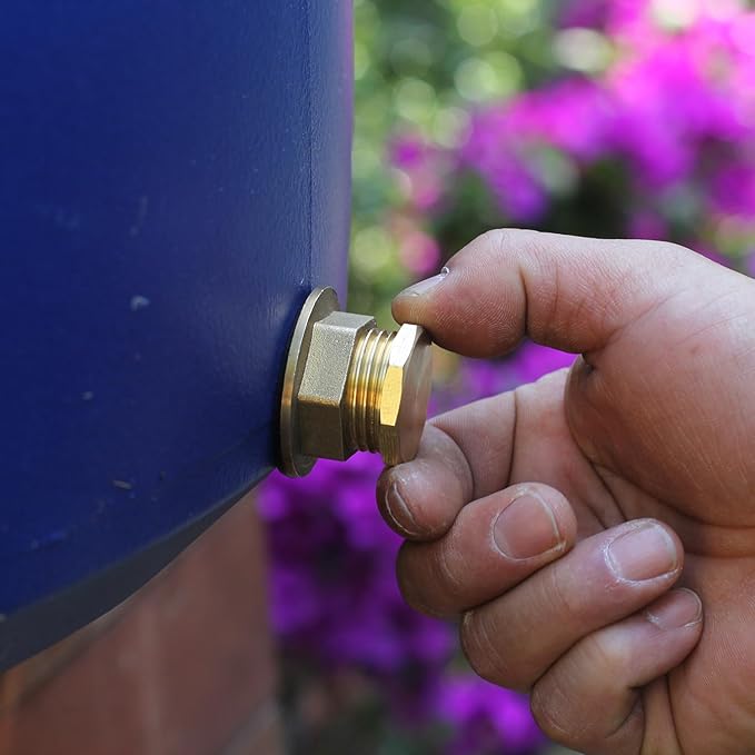 3/4" GHT Male Brass Pipe Plug Outer Garden Hose Male Threaded End Cap Plug Garden Irrigation Pipe Fittings Water Tubing Stopper (6 PCS)