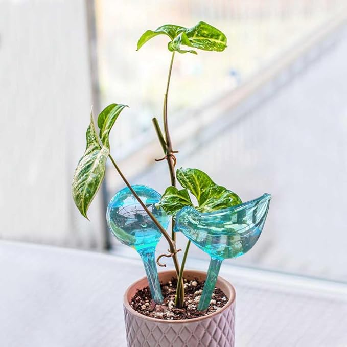 Plant Self Watering Globes - 10pcs Flower Self Watering Planter Insert, Plastic Self Watering Bulbs Auto for Plants, Garden Water Device Drippers System for Travel Business Trip Plant Self-Watering