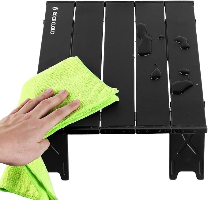 Rock Cloud Portable Beach Table Aluminum Ultralight Folding Camping Table, Yellow