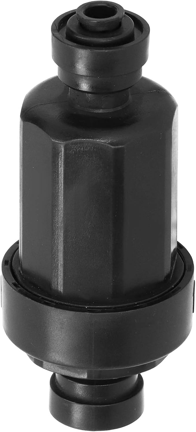 1/4in Irrigation Filter with Stainless Steel Strainer Quick Connect Filtration System for Courtyards Gardens Agriculture Black 3.9x1.6in