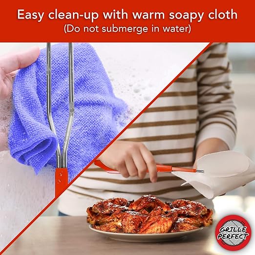 Digital Meat Thermometer Fork for Grilling & BBQ with Ready Alarm, Pro Temp Points for Quick Accurate Temperature on Steak, Pork, Chicken & Hot Grilled Food on Patio or Outside Kitchen