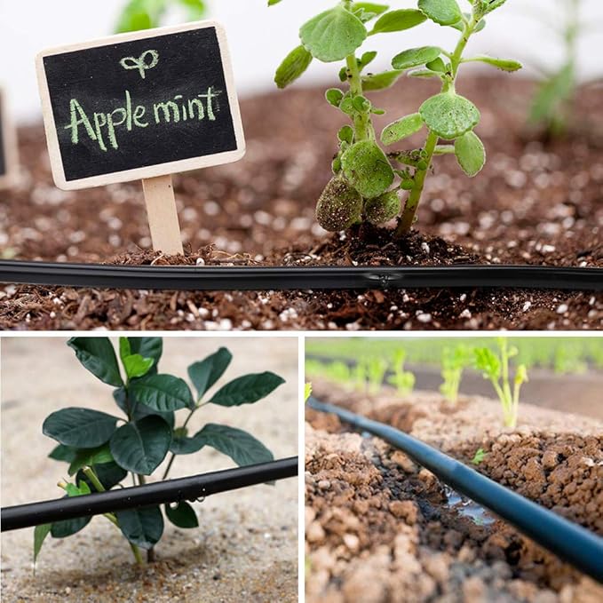 Garden Irrigation Tubing,1/4" Blank Distribution Tubing 100ft Flexible Tubing,Watering Drip Automatic Irrigation Equipment Set for Garden Greenhouse,Flower,Patio,Lawn (100 ft)