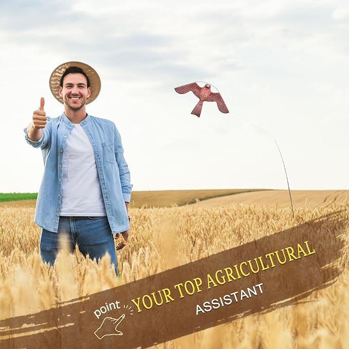 Bird Hawk Flying Kite Without Pole for Crops Farm Protector Bird Scarer Flying Kites -Style A Kite Without Pole