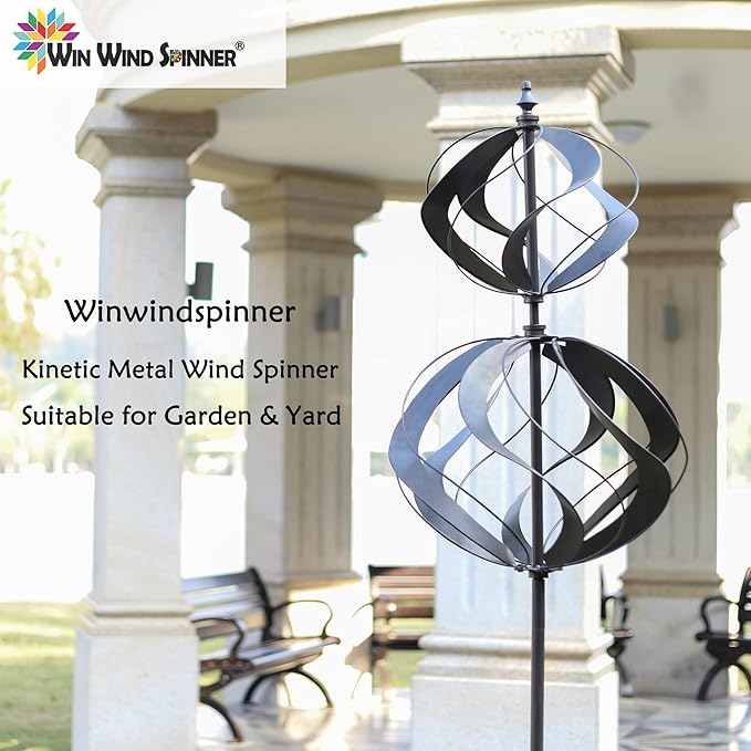 Wind Spinners Outdoor Metal - Large Kinetic Wind Spinner for Yard Garden, Windmills Lawn Ornament Décor for Lawn Patio (Height 84")