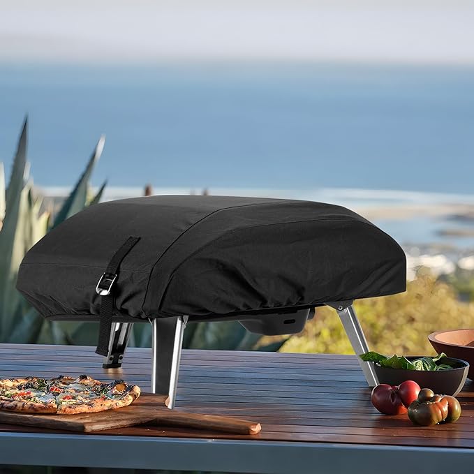 Onlyfire Pizza Oven Cover for Ooni Koda 16, Heavy Duty Waterproof Weather Resistant Dust-Proof Pizza Protective Carry Cover, Black