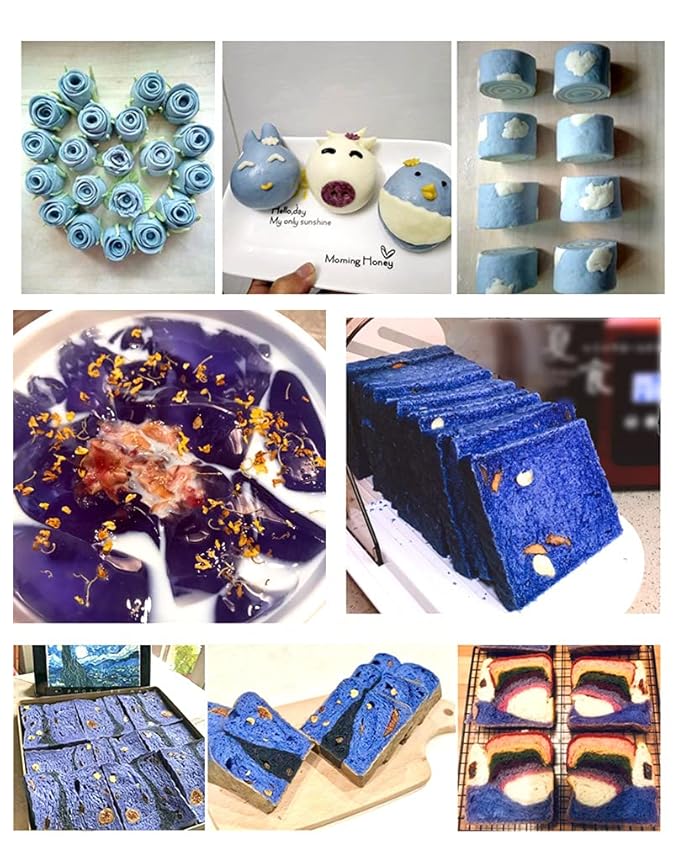 50 Dried Blue Butterfly Pea Flower Tea Bags | Thai Herbal Tea | Blue Purple Pea Tea | Caffeine-Free, Gluten-Free, Non-GMO | Ideal for Cooking, Iced Tea, Coolers, Cocktails and Mocktails