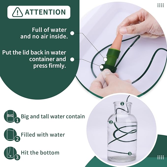 BYDOLL Plant Self-Watering Stakes Automatic Plant Dripper Watering Spikes for Indoor Outdoor Bonsai,Insert Devices for Vacation Garden use,Drip Irrigation System 5 Pack