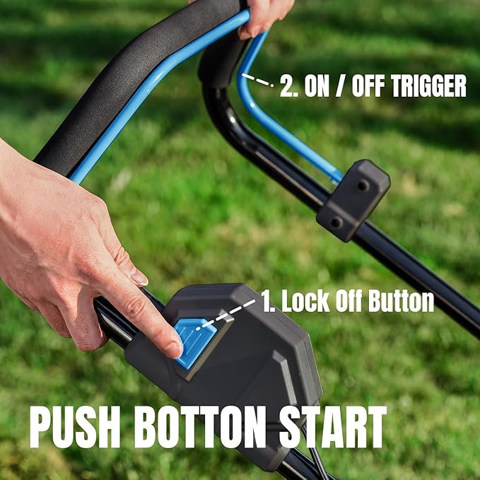 2x20V 18 inch Electric Lawn Mower Cordless, Brushless Push Lawn Mower with 6-Position Cutting Height Adjustment, 2x4.0Ah Battery & Dual Charger Included