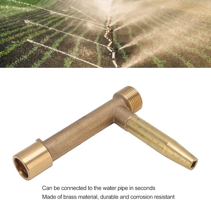 BORDSTRACT Quick Water Intake Valve Key, G1 Male Thread Brass Quick Coupler Valve Hose for Garden Underground Irrigation