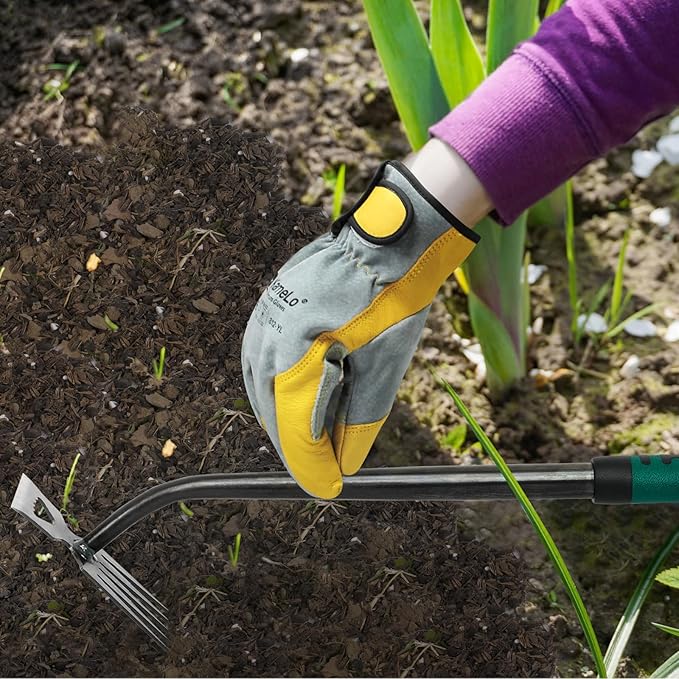 Weed Puller Tool, Time-Saving Garden Tools, Upgraded Hadfield Steel Weeding Tool Multifunctional Weeder, Dandelion Weed Puller Tool Gardening Tools for Yard, 5 Teeth