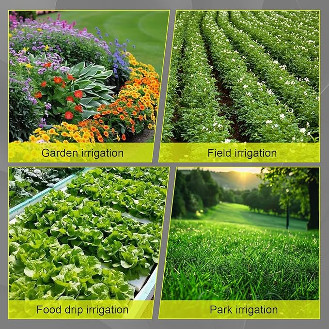 Hopegiver Sprinkler Soaker Hose 50ft 3-Pack Yard Sprinkler Hose 150 ft for Lawn Water Saving with Stakes, Drip Irrigation Hoses Garden Watering System(Grey,50ft 3-Pack)