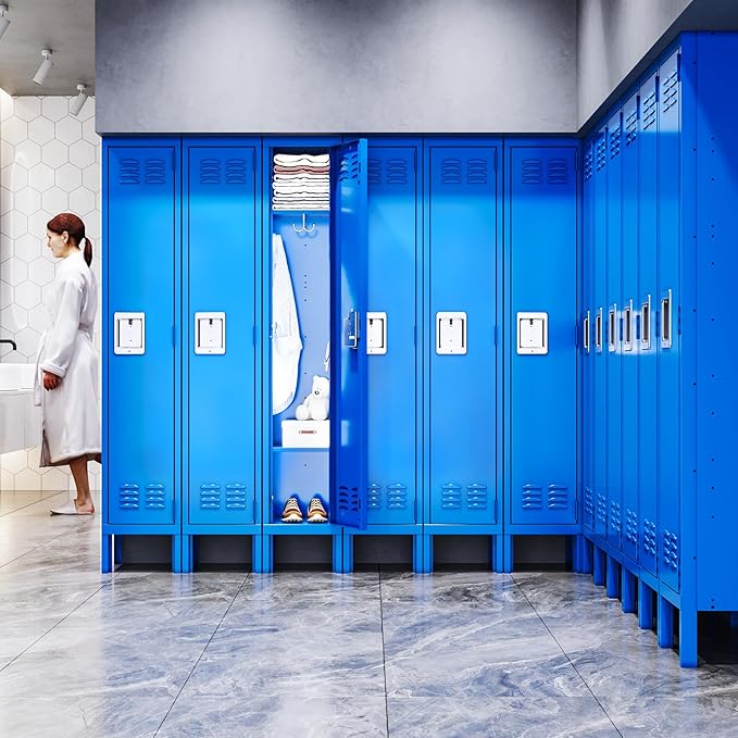Letaya Lockers for Employees-Metal Storage Locker with Lock Door Steel Cabinet for School,Gym,Office,Staff (1 Door)