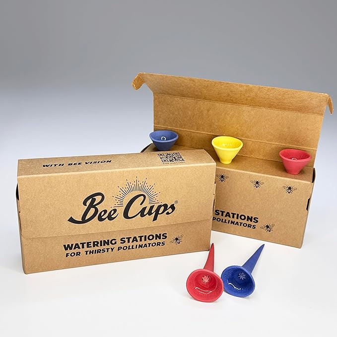 3 Pack, Bee Watering Station, Butterfly Feeder, Bee Feeder, Garden Decor, Bee Decor, Outdoor Garden Decor, Plastic Free, Handmade from Porcelain (3, Bold Variety)