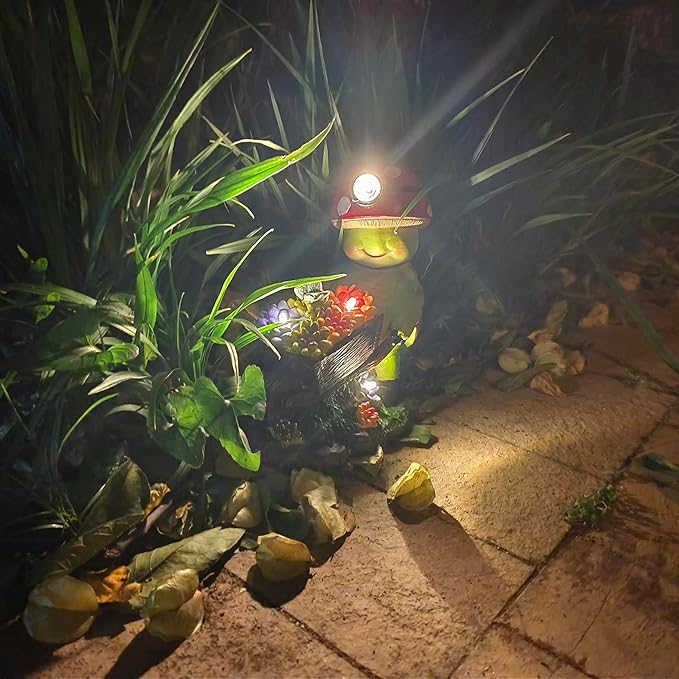 Solar Light Turtle Outdoor Garden, Turtle Solar Light for Yard Patio Decor 4 LED Solar Powered Lighting Outside Light Up Turtle Garden Statue Gardening Gift for Women Cute Decor