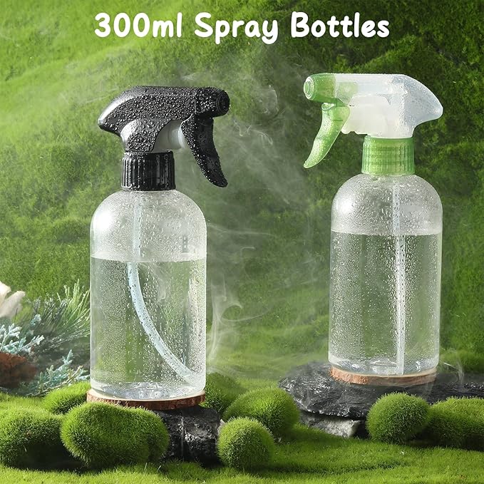 Bynccea Spray Bottles Empty Spray Bottle PET -10 oz/300 ml Plastic Water Sprayer Refillable Containers Fine Mist Small Spray Bottles for Cleaning Solutions, Cooking, Hair