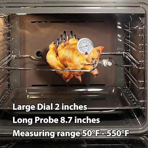 Candy Thermometer Cooking Thermometer with Instant Read Dial Meat Thermometer for Cooking Candy Deep Fry Oven by AikTryee