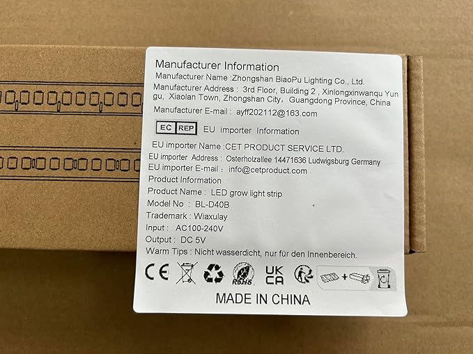 Wiaxulay Grow Lights for Indoor Plants Full Spectrum, 6000K LED Plant Grow Light Strips, Grow Lamp with Auto On/Off 6/12/16H Timer, 5 Dimmable Levels, 3 Switch Modes for Hydroponics Seedling