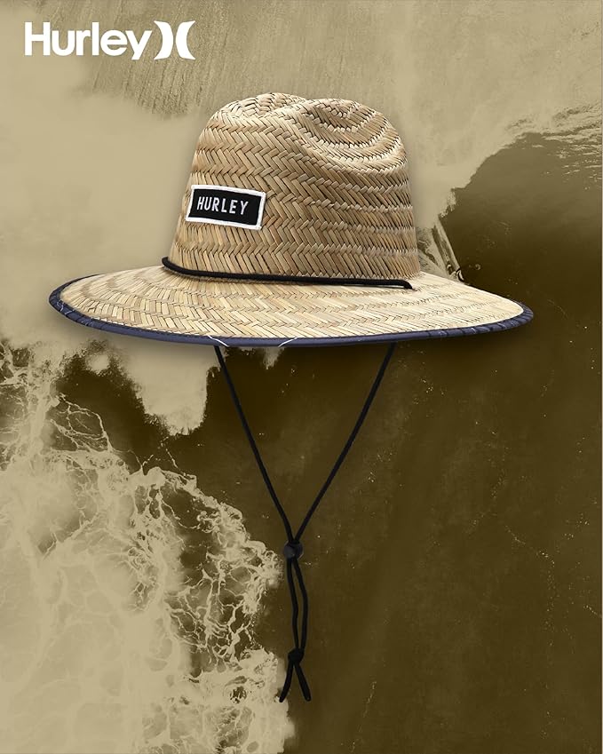 Hurley Men's Straw Hat - Bayside Lifeguard Straw Sun Hat