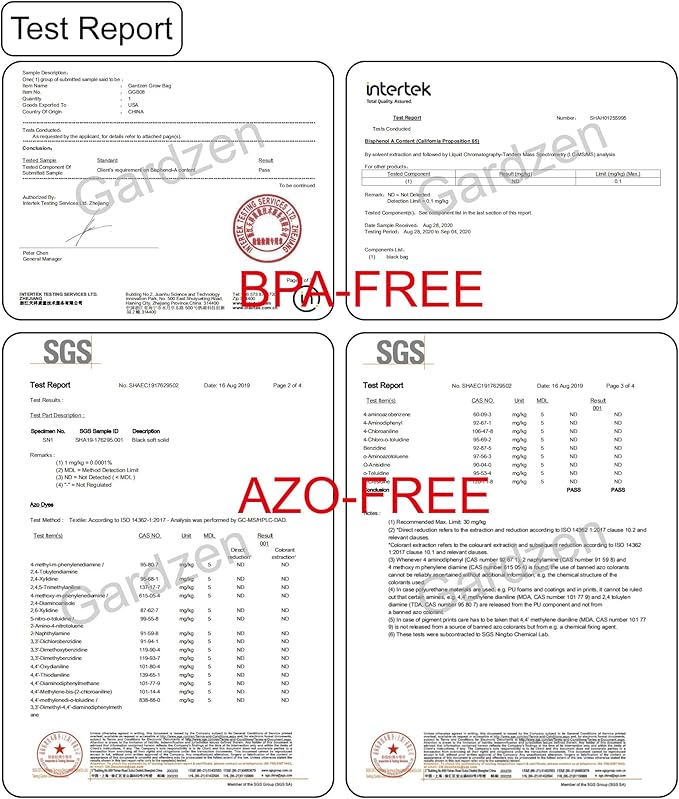 Gardzen 20-Pack 7 Gallon Grow Bags, Aeration Fabric Pots with Handles, Heavy Duty Plant Bags for Plants