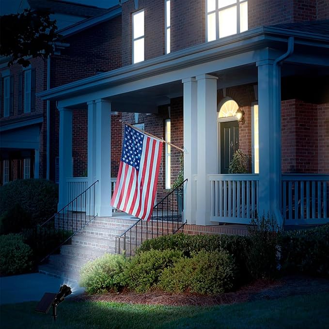 Solar Lights Outdoor Waterproof IP68, 360° Adjustable 4 Modes Solar Powered Spot Lights for Yard Garden Landscape, Bright Led Flood Lightings for Outside Wall Tree House Pathway (Cold White/4 Pack)