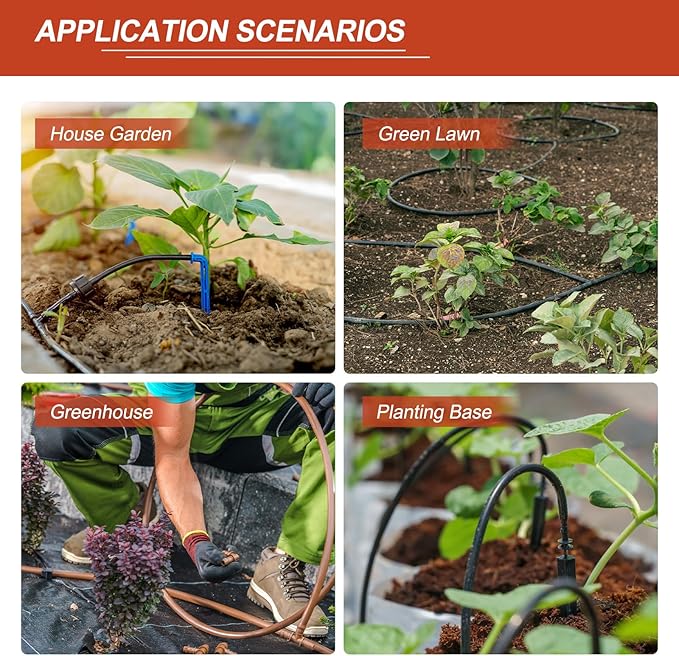 uxcell Barb Drip Pipe End Closure Cap 4mm and 8mm Inner Diameter Hose Plug Connector for Garden Agricultural Irrigation System, Plastic 10pcs