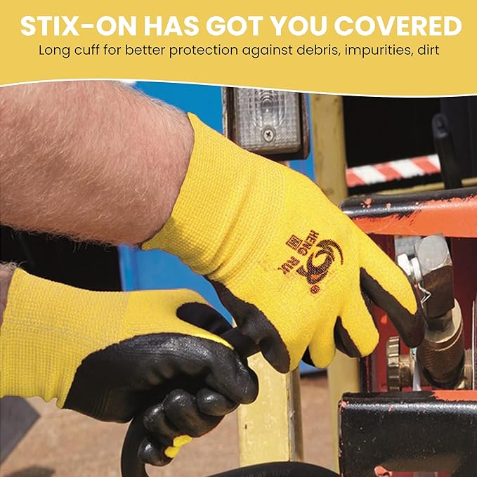 10 OR 20 Pairs Work Gloves–Heavy Duty Rubber Coated Safety Work Gloves–Multipurpose Gloves