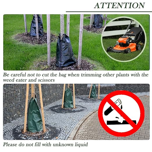 6 Pack 20 Gallon Capacity Watering Bags for Plant, 6-8 Hours Slow Release Tree Water Bags, Reusable Tree Watering Bag, Premium PVC Irrigation Bags, Sapling, Plant