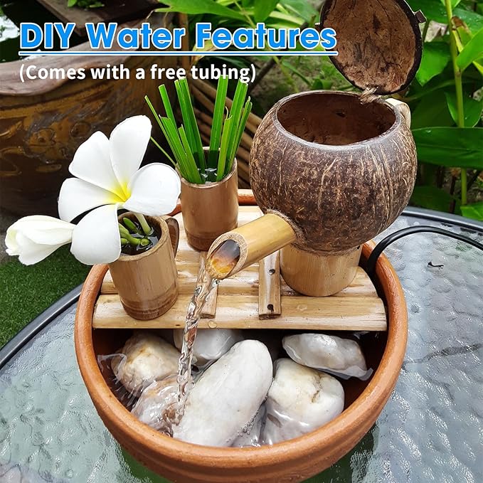 POPOSOAP Solar Water Fountain Pump for Bird Bath, 6W Outdoor Solar Bird Bath Fountain Pump with DIY Tubing for Bird Bath, Ponds, Garden and Fish Tank