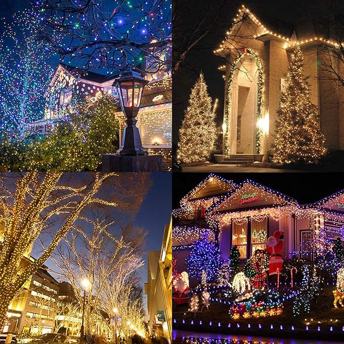 String Lights, 2 Pack Battery Operated String Lights with Remote Timer Waterproof 8 Modes 16.4ft 50 LED String Lights for Bedroom,Garden,Party,Xmas Tree Indoor Outdoor Decorations, Multicolor