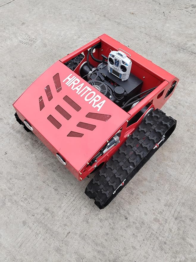 HIRAI TORA Robotic Lawn Mower 45° Slope Climbing, 4WD All-Terrain, Adjustable Cutting Height, Remote Control for Home, Golf & Park Lawn