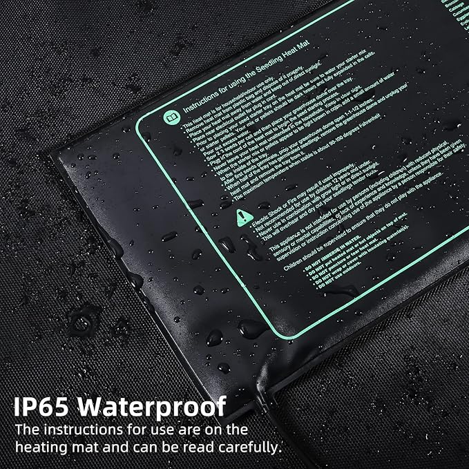 Seed Starter Kit, Seed Starter Tray with Grow Light and Heat Mat, Color Change Full Spectrum Grow Lights Seed Starting Germination Kits, 3 Timing Set Indoor Plant Grow Kit with Humidity Control