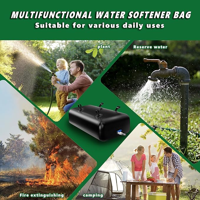 MXQMKL 2000 L/528 gal Water Bladder Storage Containers, Foldable Portable Water Tank Large Capacity Soft Water Bag, Drought Resistance, Fire Prevention, Emergency Water