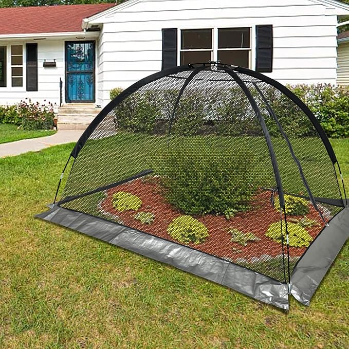 Pond Cover Dome: Protective Netting Tent for Outdoor Fish Koi Ponds Garden Leaves Vegetable Plant Care Use 8X10FT