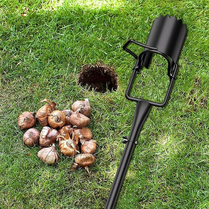 Long Handle Bulb Planter Tool, Standing Gardening Bulb Transplanter, Turf Remover Lawn Inserter - for Digging Holes