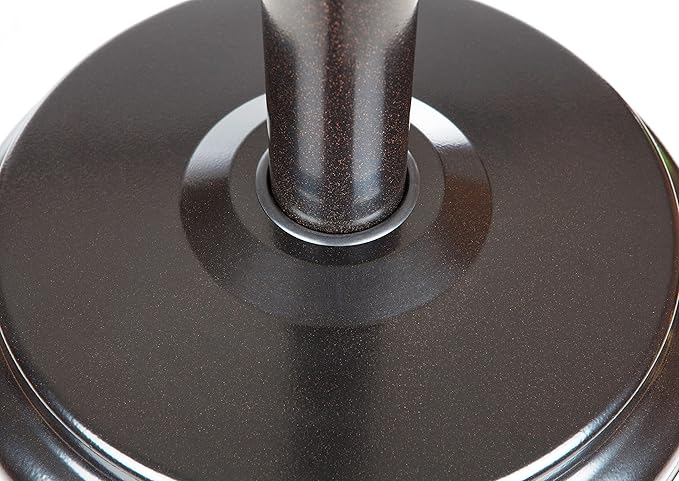 Amazon Basics 46,000 BTU Outdoor Propane Patio Heater with Wheels, Commercial & Residential, Havana Bronze, with Water Tank, 32.1 x 32.1 x 91.3 inches (LxWxH)