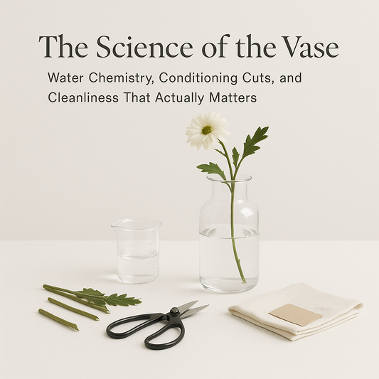 The Science of the Vase: Water Chemistry, Conditioning Cuts, and Cleanliness That Actually Matters