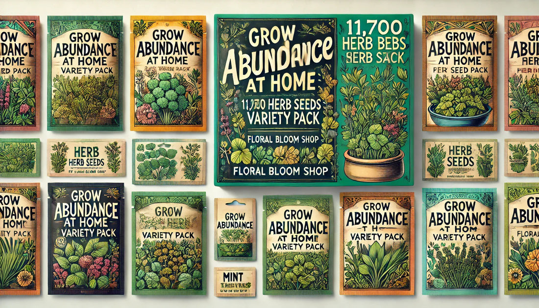 Grow Abundance at Home: 11,700 Herb Seeds Variety Pack at Floral Bloom Shop