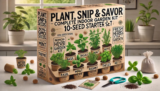 Plant, Snip & Savor — Complete Indoor Herb Garden Kit (10-Seed Starter Set)