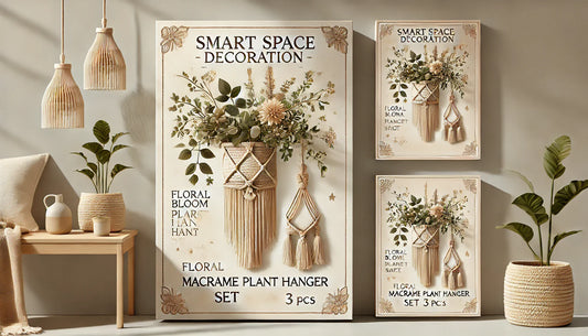 Elevate Your Home with Hanging Macramé Plant Hangers – Set of 3