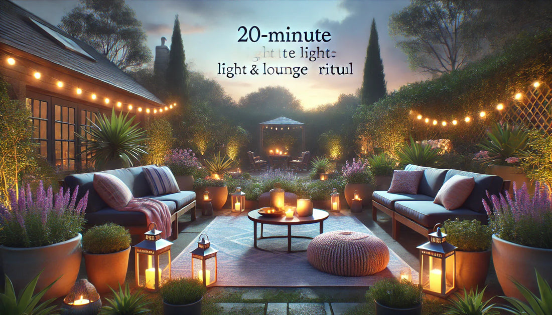 Twilight Garden Light & Lounge Reset: A 20-Minute Ritual for Evenings Outdoors