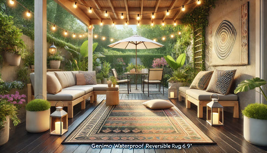 Create a Cozy Outdoor Oasis with the GENIMO Waterproof Reversible Rug (6' x 9')