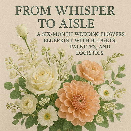 From Whisper to Aisle: A Six-Month Wedding Flowers Blueprint with Budgets, Palettes, and Logistics