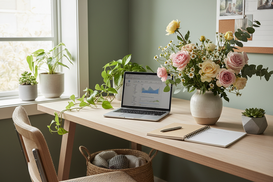Flowers in the Home Office: Boost Productivity and Wellness